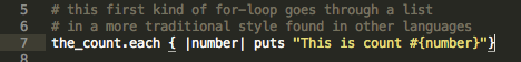Rewriting the for.. in ... loop.