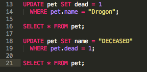 Renaming dead pets to "DECEASED".