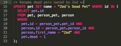 Zed does not have any dead pets so no names will be changed by this command.